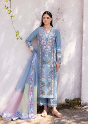 Saira Shakira Bloom Unstitched Lawn 3Pc Suit SS-25-01B ZERENE