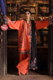 ZAHA Festive Embroidered Lawn Unstitched 3Pc Suit ZF-25-06 RANGREZ