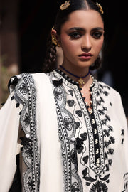 ZAHA Festive Embroidered Lawn Unstitched 3Pc Suit ZF-25-08 ZARMINA