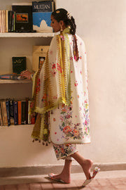 ZAHA Festive Embroidered Lawn Unstitched 3Pc Suit ZF-25-10 CHANDNI
