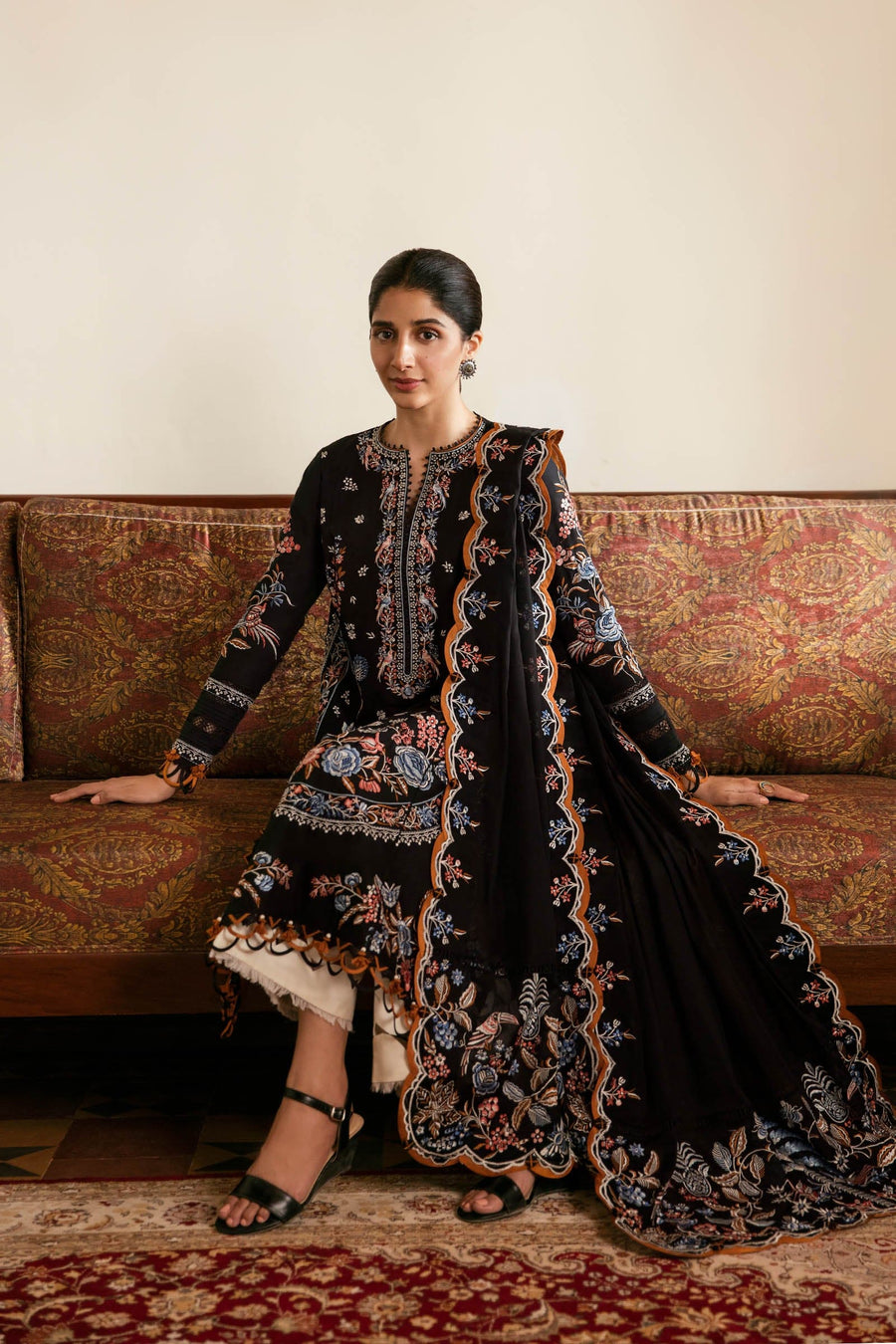 ZAHA by Khadijah Shah Festive Lawn Unstitched 3Pc Suit ZF23-07 IREM