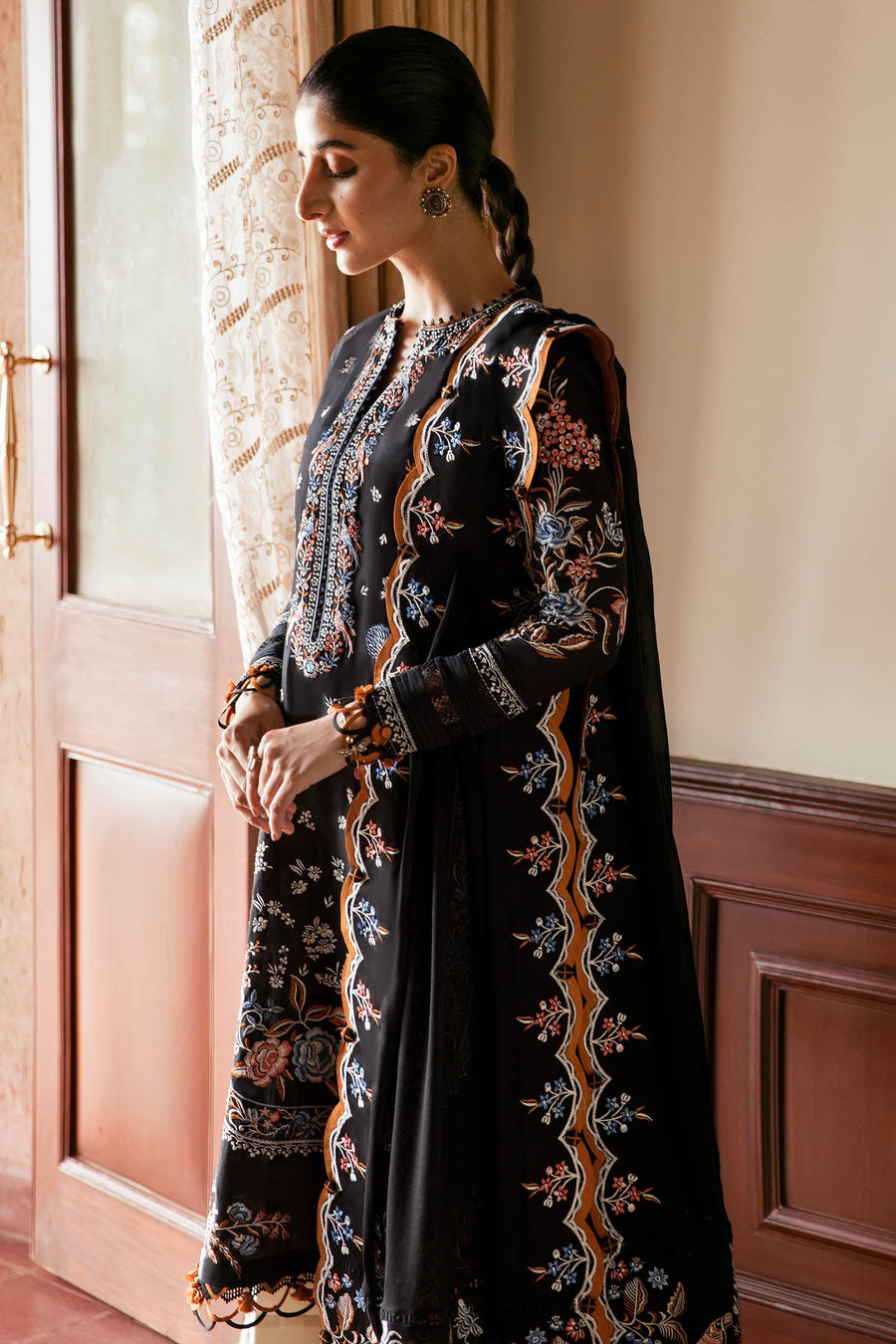 ZAHA by Khadijah Shah Festive Lawn Unstitched 3Pc Suit ZF23-07 IREM