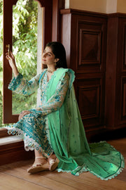 ZAHA by Khadijah Shah Festive Lawn Unstitched 3Pc Suit ZF23-09 SENA