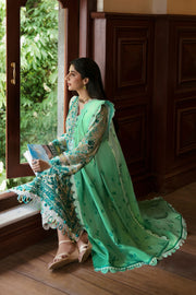 ZAHA by Khadijah Shah Festive Lawn Unstitched 3Pc Suit ZF23-09 SENA