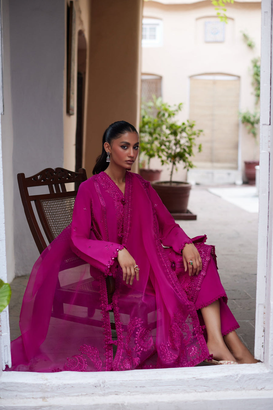 ZAHA Festive Embroidered Lawn Unstitched 3Pc Suit ZF24-03 NIAMH