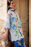 Wildflower by ZAHA Embroidered Lawn Unstitched 3Pc Suit ZF26-02 BLUE POPPY