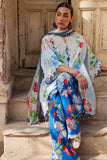 Wildflower by ZAHA Embroidered Lawn Unstitched 3Pc Suit ZF26-02 BLUE POPPY