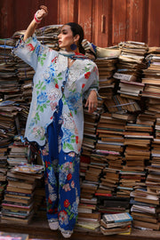 Wildflower by ZAHA Embroidered Lawn Unstitched 3Pc Suit ZF26-02 BLUE POPPY