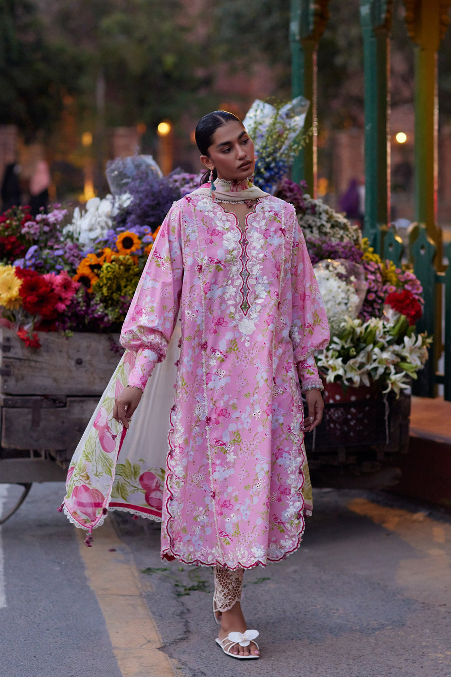 Wildflower by ZAHA Embroidered Lawn Unstitched 3Pc Suit ZF26-03 PEONY REVERIE