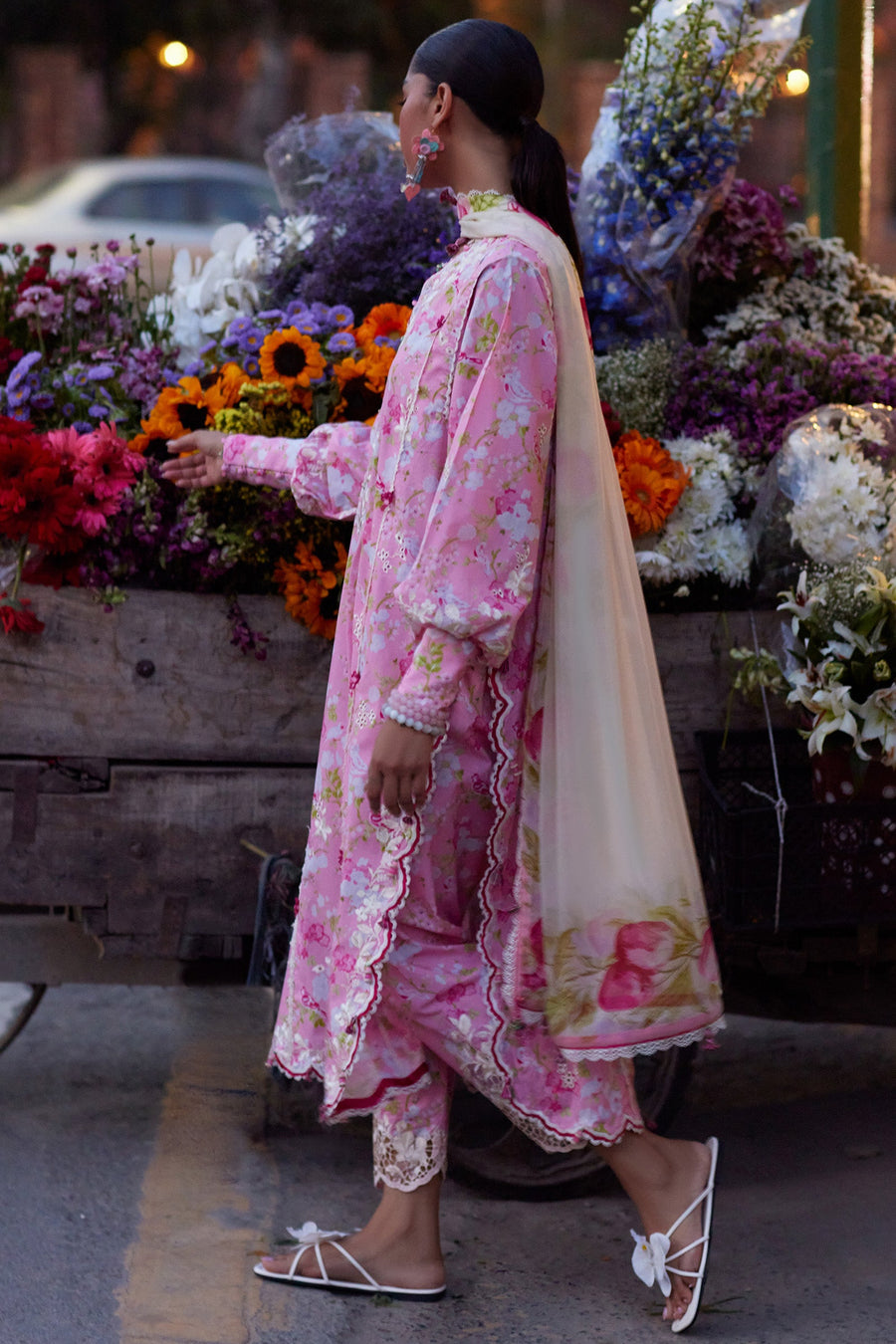 Wildflower by ZAHA Embroidered Lawn Unstitched 3Pc Suit ZF26-03 PEONY REVERIE