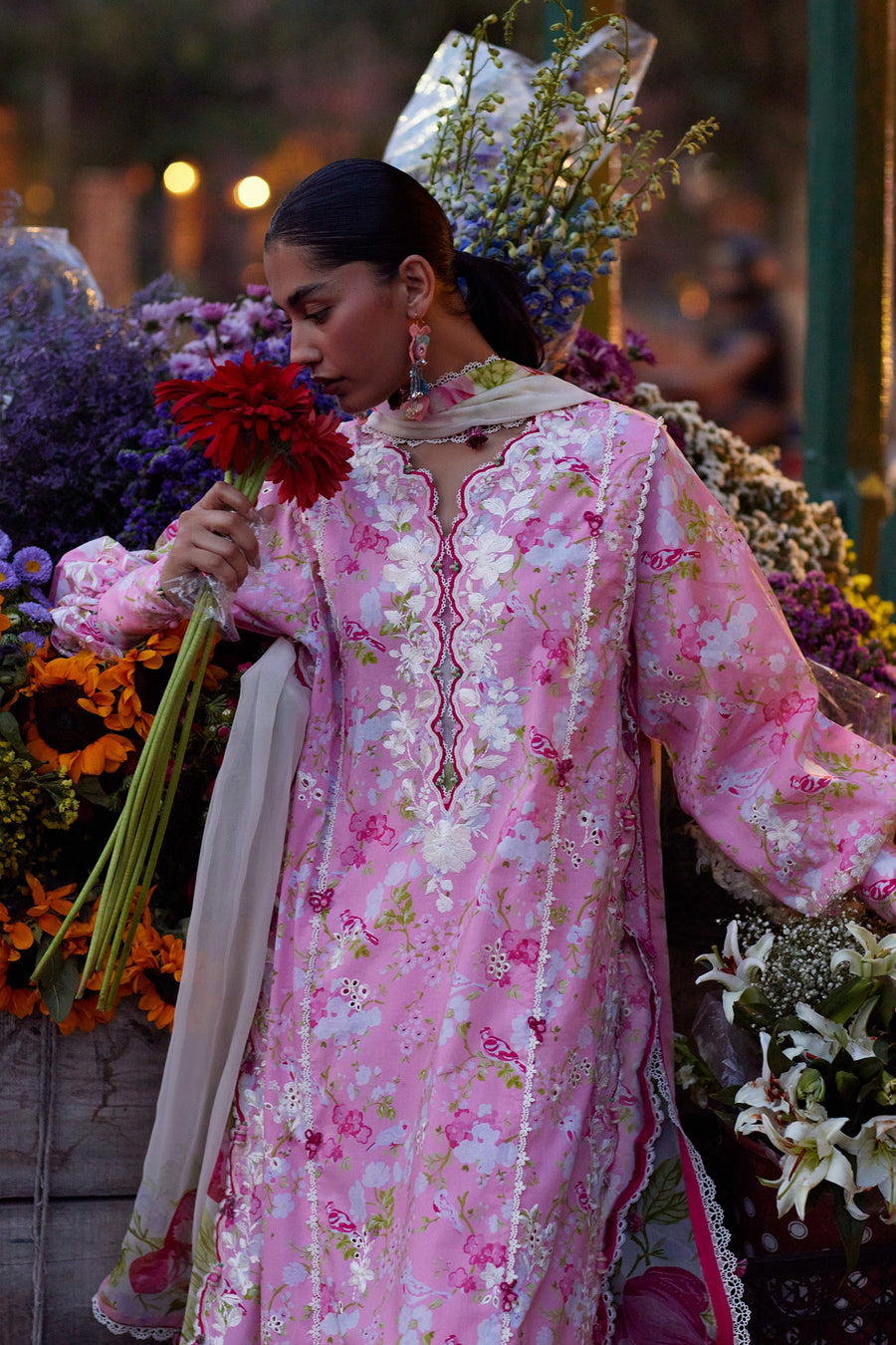 Wildflower by ZAHA Embroidered Lawn Unstitched 3Pc Suit ZF26-03 PEONY REVERIE