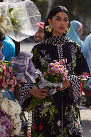 Wildflower by ZAHA Embroidered Lawn Unstitched 3Pc Suit ZF26-04 MIDNIGHT BLOOM