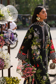 Wildflower by ZAHA Embroidered Lawn Unstitched 3Pc Suit ZF26-04 MIDNIGHT BLOOM