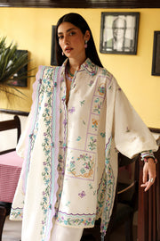 Wildflower by ZAHA Embroidered Lawn Unstitched 3Pc Suit ZF26-07 GHOST ORCHID WHISPER