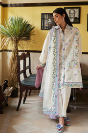 Wildflower by ZAHA Embroidered Lawn Unstitched 3Pc Suit ZF26-07 GHOST ORCHID WHISPER