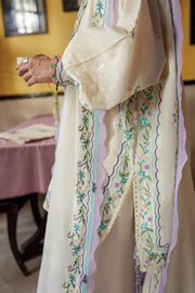Wildflower by ZAHA Embroidered Lawn Unstitched 3Pc Suit ZF26-07 GHOST ORCHID WHISPER