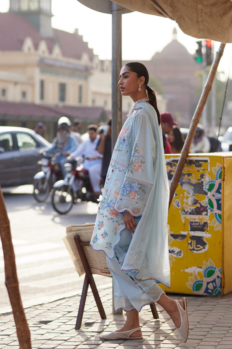 Wildflower by ZAHA Embroidered Lawn Unstitched 3Pc Suit ZF26-10 FORGET ME NOT BREEZE