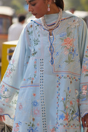 Wildflower by ZAHA Embroidered Lawn Unstitched 3Pc Suit ZF26-10 FORGET ME NOT BREEZE