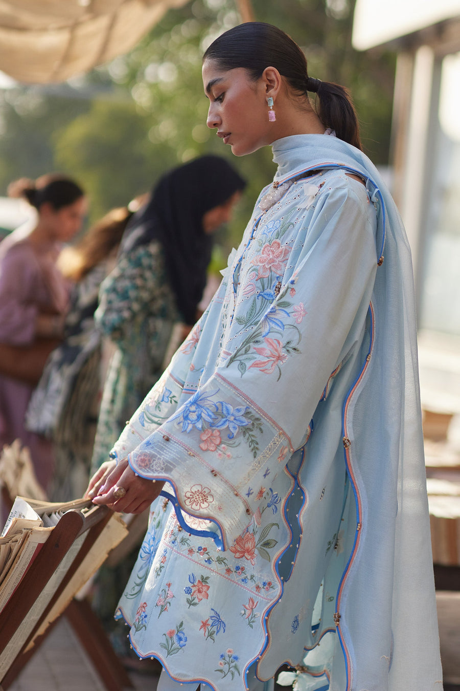 Wildflower by ZAHA Embroidered Lawn Unstitched 3Pc Suit ZF26-10 FORGET ME NOT BREEZE