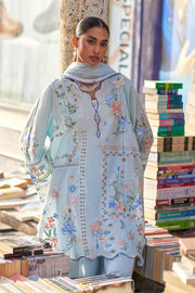 Wildflower by ZAHA Embroidered Lawn Unstitched 3Pc Suit ZF26-10 FORGET ME NOT BREEZE