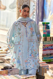 Wildflower by ZAHA Embroidered Lawn Unstitched 3Pc Suit ZF26-10 FORGET ME NOT BREEZE