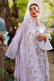Wildflower by ZAHA Embroidered Lawn Unstitched 3Pc Suit ZF26-11 PERIWINKLE MUSE