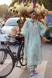Wildflower by ZAHA Embroidered Lawn Unstitched 3Pc Suit ZF26-12 JADE VINE REVERIE