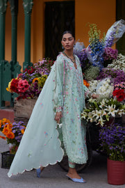 Wildflower by ZAHA Embroidered Lawn Unstitched 3Pc Suit ZF26-12 JADE VINE REVERIE