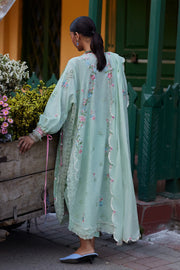 Wildflower by ZAHA Embroidered Lawn Unstitched 3Pc Suit ZF26-12 JADE VINE REVERIE