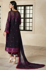 Zarif Gulzaar Luxury Embroidered Chiffon Unstitched 3Pc Suit ZFG-06 Periwinkle