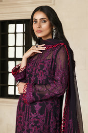 Zarif Gulzaar Luxury Embroidered Chiffon Unstitched 3Pc Suit ZFG-06 Periwinkle