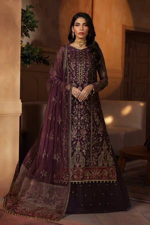 Nauroz by Zarif Embroidered Net Unstitched 3Pc Suit ZFN-05 AARZOO