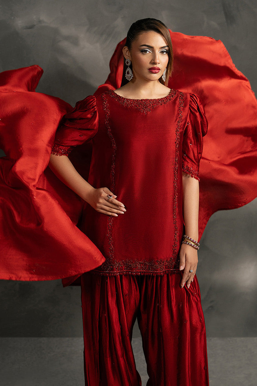 Zariya Anahira Ready to Wear Silk Organza 3Pc Suit ZB50087 ZIANA
