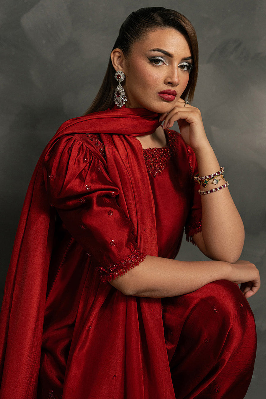 Zariya Anahira Ready to Wear Silk Organza 3Pc Suit ZB50087 ZIANA