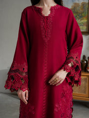 Faiza Faisal Dastaan Embroidered Khaddar Unstitched 3Pc Suit - ZIMAL
