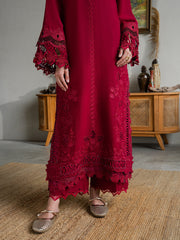 Faiza Faisal Dastaan Embroidered Khaddar Unstitched 3Pc Suit - ZIMAL