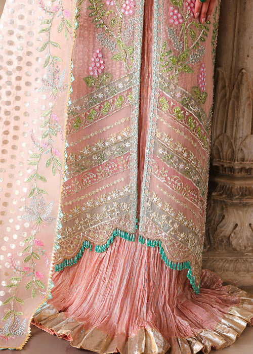 Saira Shakira Embroidered Organza Unstitched 3Pc Suit - ZINNIA