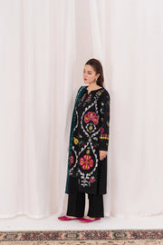 Feathers Fully Embroidered Dhanak Unstitched 3Pc Suit ZIVREL-FT556