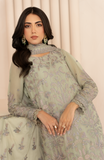 Zarif Thread Works Embroidered Chiffon Unstitched 3Pc Suit ZL-04 AFSA