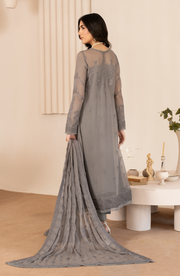 Zarif Thread Works Embroidered Chiffon Unstitched 3Pc Suit ZL-05 AYMAH