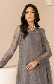 Zarif Thread Works Embroidered Chiffon Unstitched 3Pc Suit ZL-05 AYMAH