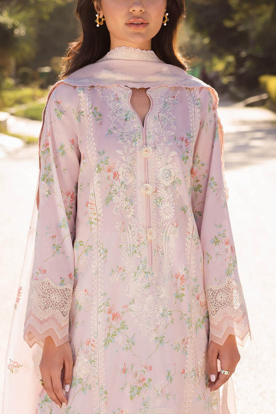 Zaha By Khadijah Shah Embroidered Lawn Unstitched 3Pc Suit ZL24-04A ASEMA