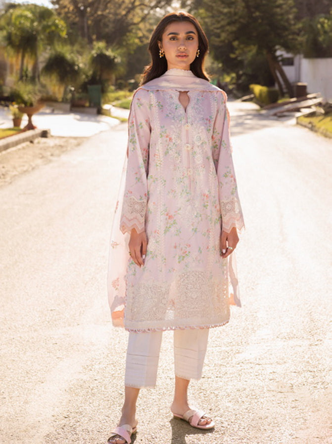 Zaha By Khadijah Shah Embroidered Lawn Unstitched 3Pc Suit ZL24-04A ASEMA