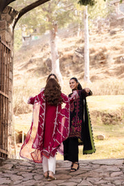 Zaha By Khadijah Shah Embroidered Lawn Unstitched 3Pc Suit ZL24-08B ZEL