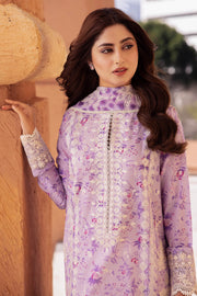 Zaha By Khadijah Shah Embroidered Lawn Unstitched 3Pc Suit ZL24-10A SENA