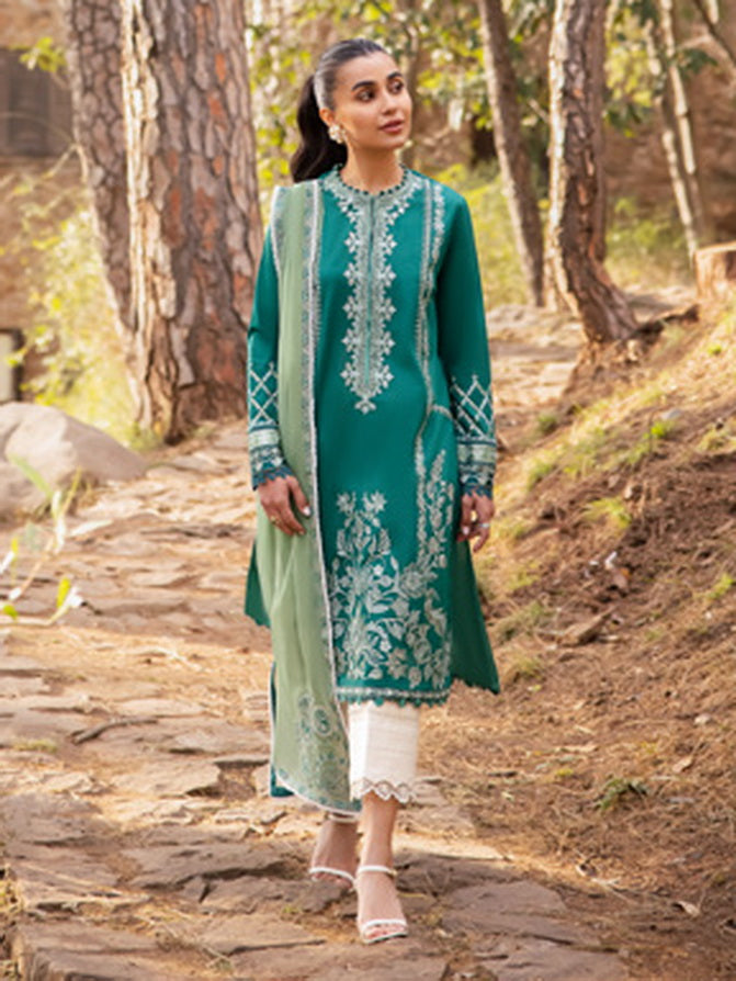 Zaha By Khadijah Shah Embroidered Lawn Unstitched 3Pc Suit ZL24-11B VEJAH