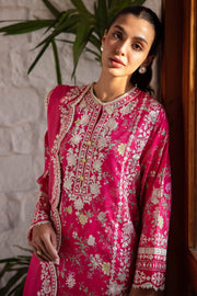 Zaha By Khadijah Shah Embroidered Lawn Unstitched 3Pc Suit ZL24-12A LEYLA