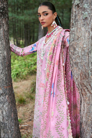ZAHA Neelum Embroidered Lawn Unstitched 3Pc Suit ZL25-01A ZAYANA