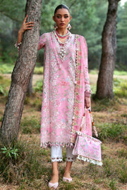 ZAHA Neelum Embroidered Lawn Unstitched 3Pc Suit ZL25-01A ZAYANA