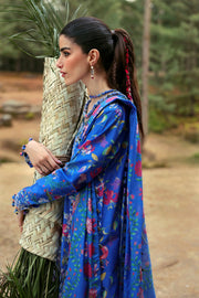ZAHA Neelum Embroidered Lawn Unstitched 3Pc Suit ZL25-01B ZAYANA